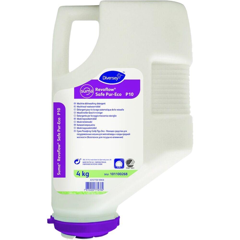 Maskinopvaskemiddel - Suma Revoflow Safe Pur-Eco P10 - Uden klor - Alusikker - 4 kg - 3 stk