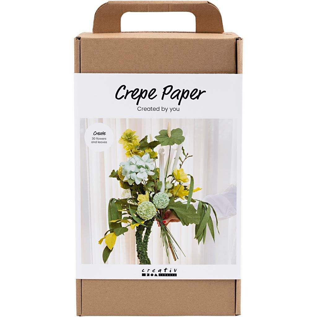Maxi DIY Kit Crepepapir, Blomsterbuket, ass. - 1 pk