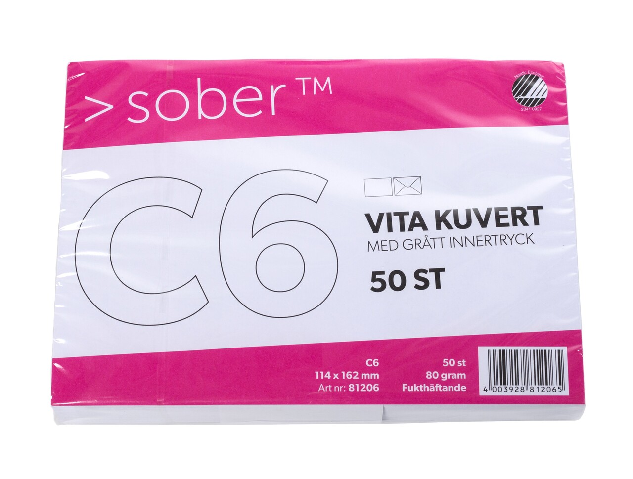 20 stk. Konvolut C6 hvid - 50 stk - Køb minimum 20 stk.