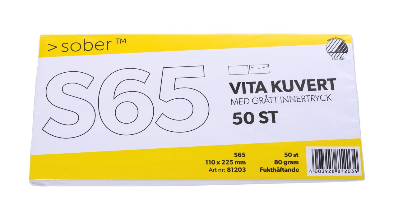10 stk. Kuverter Mayer hvid S65 FH (50) - Køb minimum 10 stk.