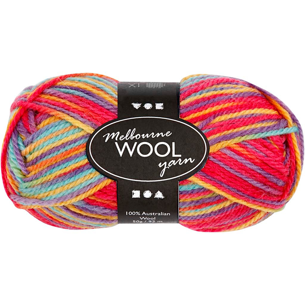 Uldgarn - Melbourne - Multi Colour Harmoni - 100% uld - 50 g