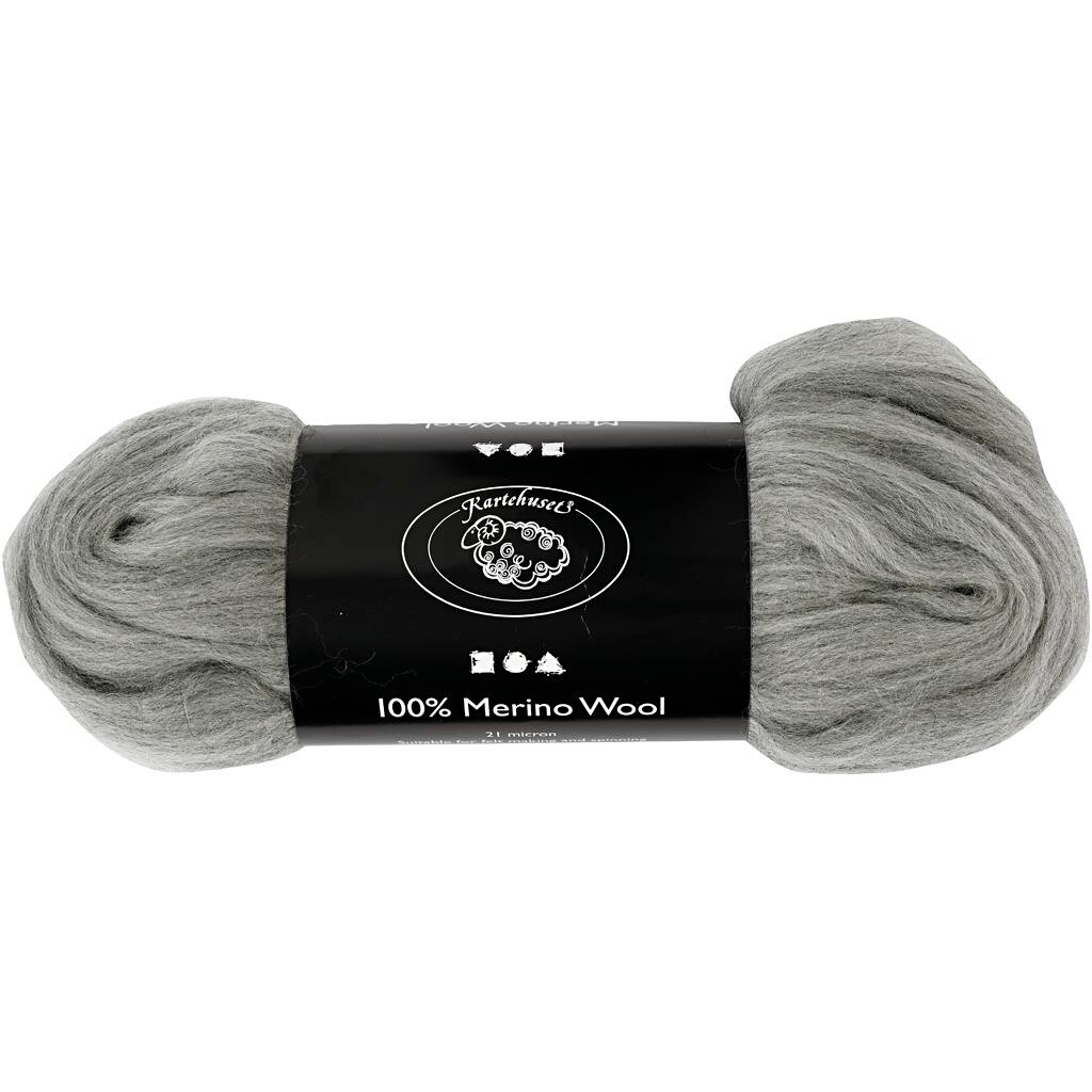 Merino uld 21 my Sydamerika grå 100g
