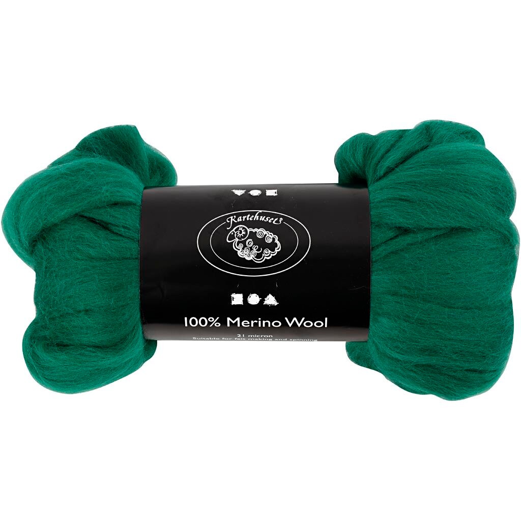 Merino uld 21 my Sydamerika - grøn 100g