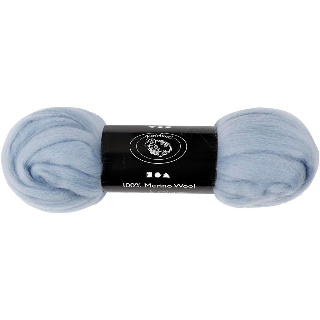 Merino uld 21 my Sydamerika isblå 100g