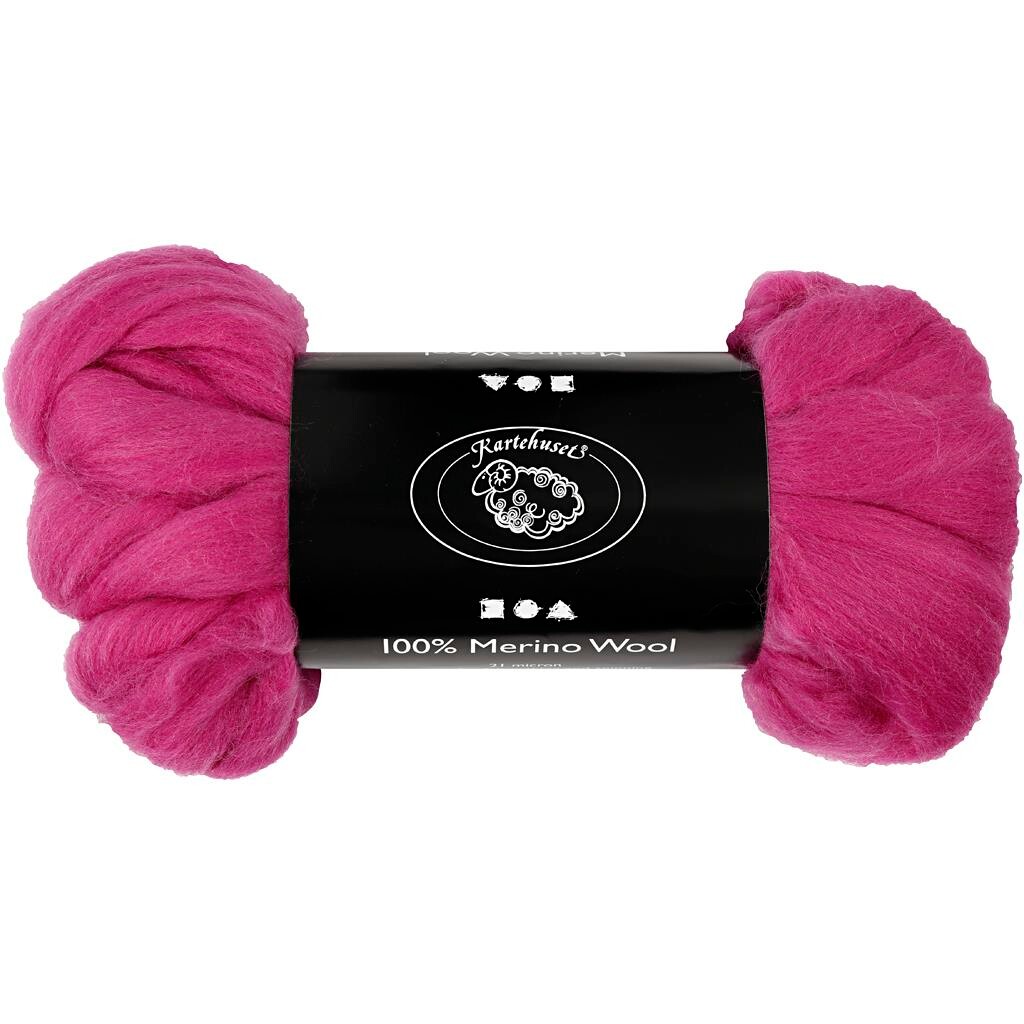 Merino uld 21 my Sydamerika - rød violet 100g