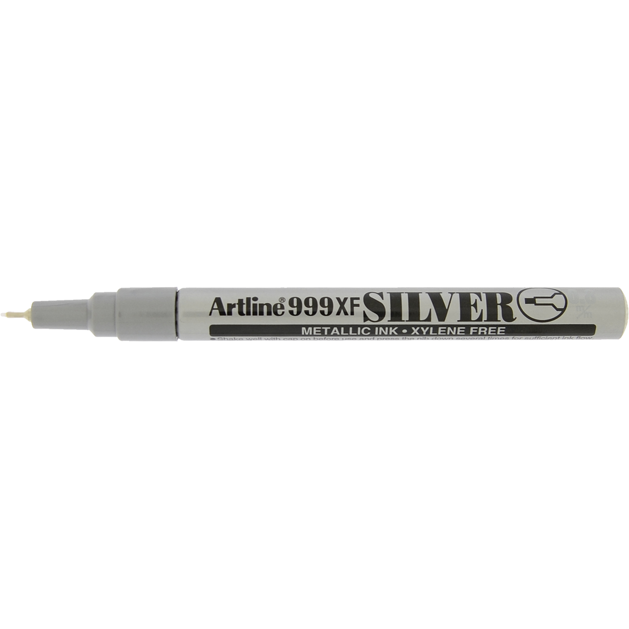 12 stk. Metallic Marker Artline 999XF 0.8 sølv - Køb minimum 12 stk.