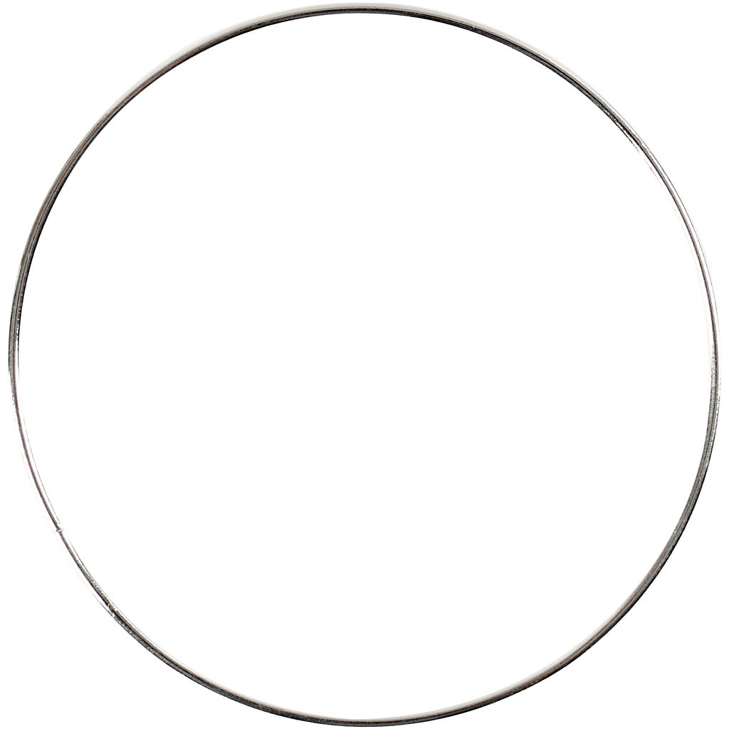 Metalring, dia. 7 cm, tykkelse 1,5 mm, sølv, 10stk.