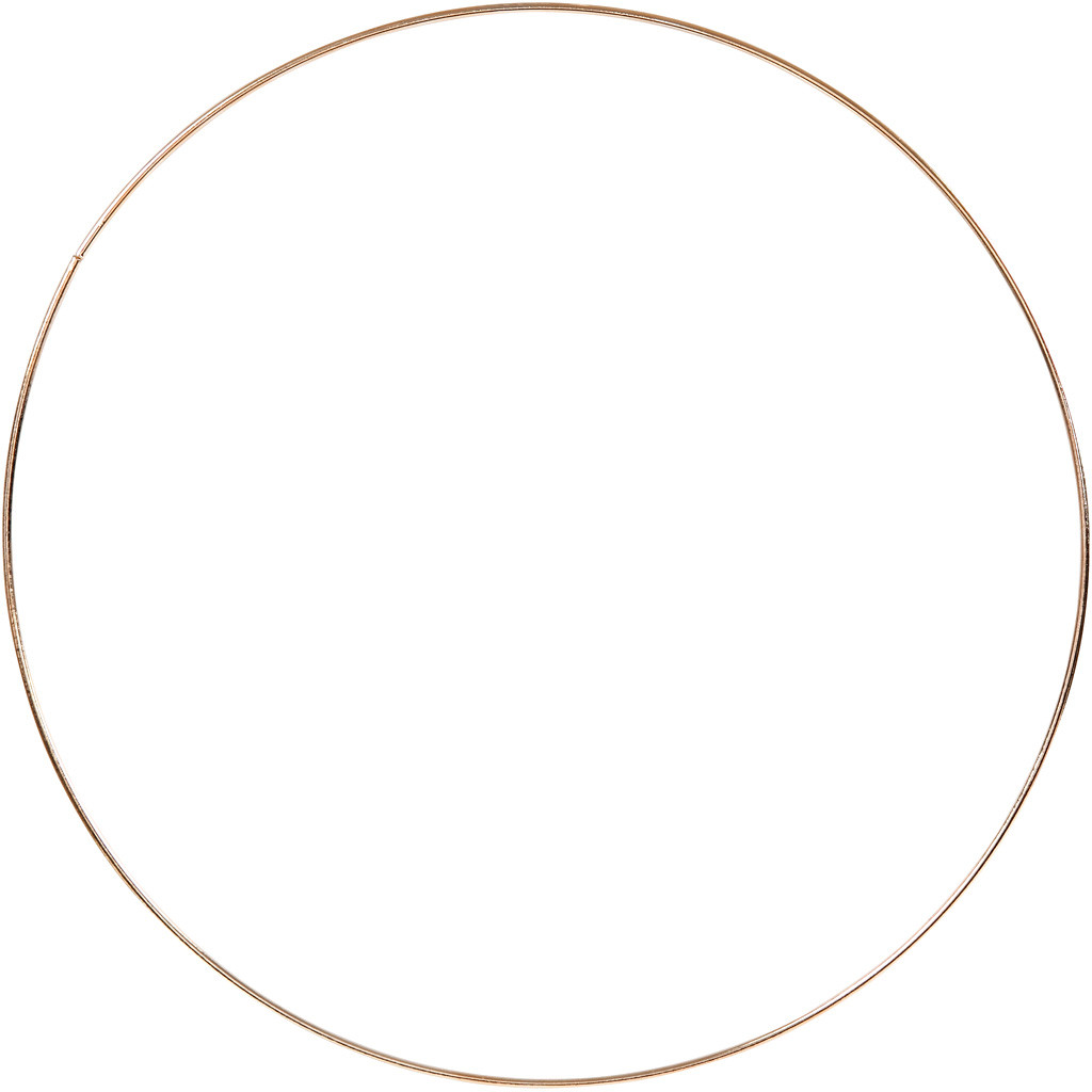 Metalring, diam. 30 cm, tykkelse 3 mm, guld, 1stk.
