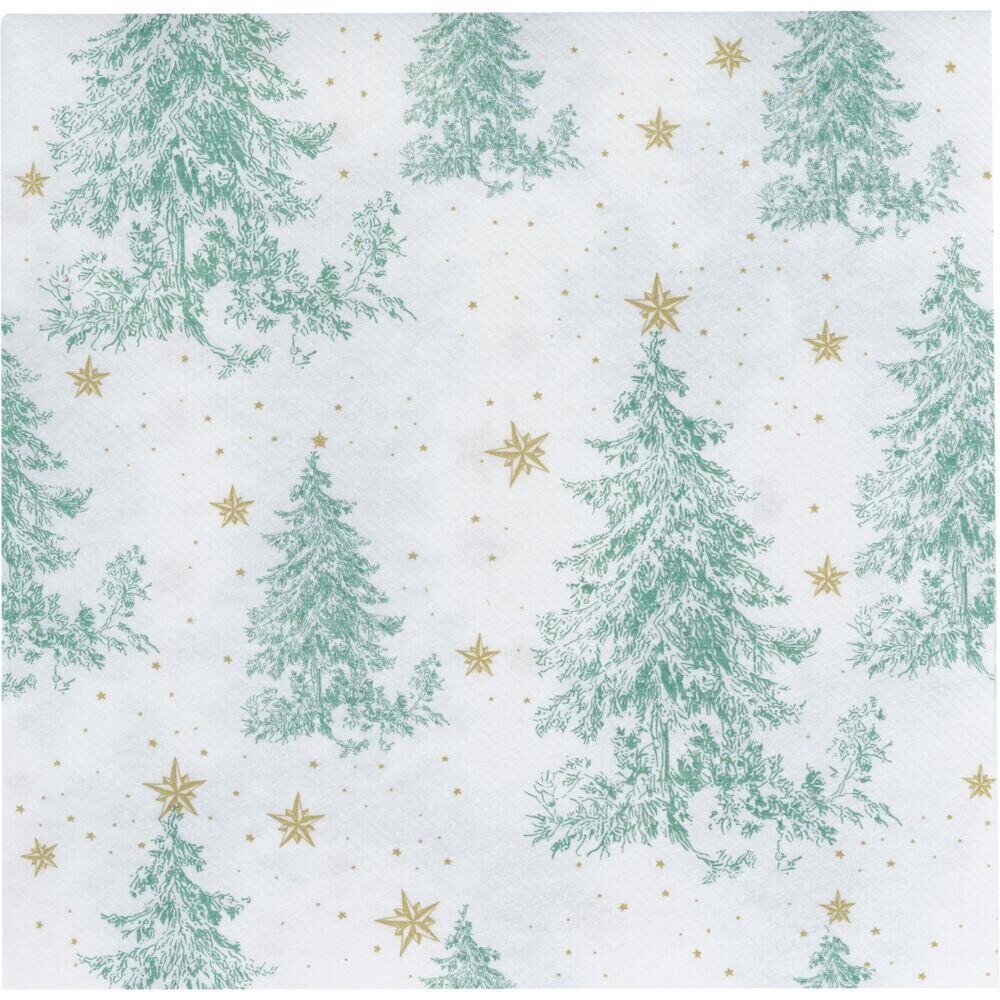 Middagsserviet, Christmas Tree, 1/4 fold, 40x40cm, flerfarvet, airlaid - 600 stk