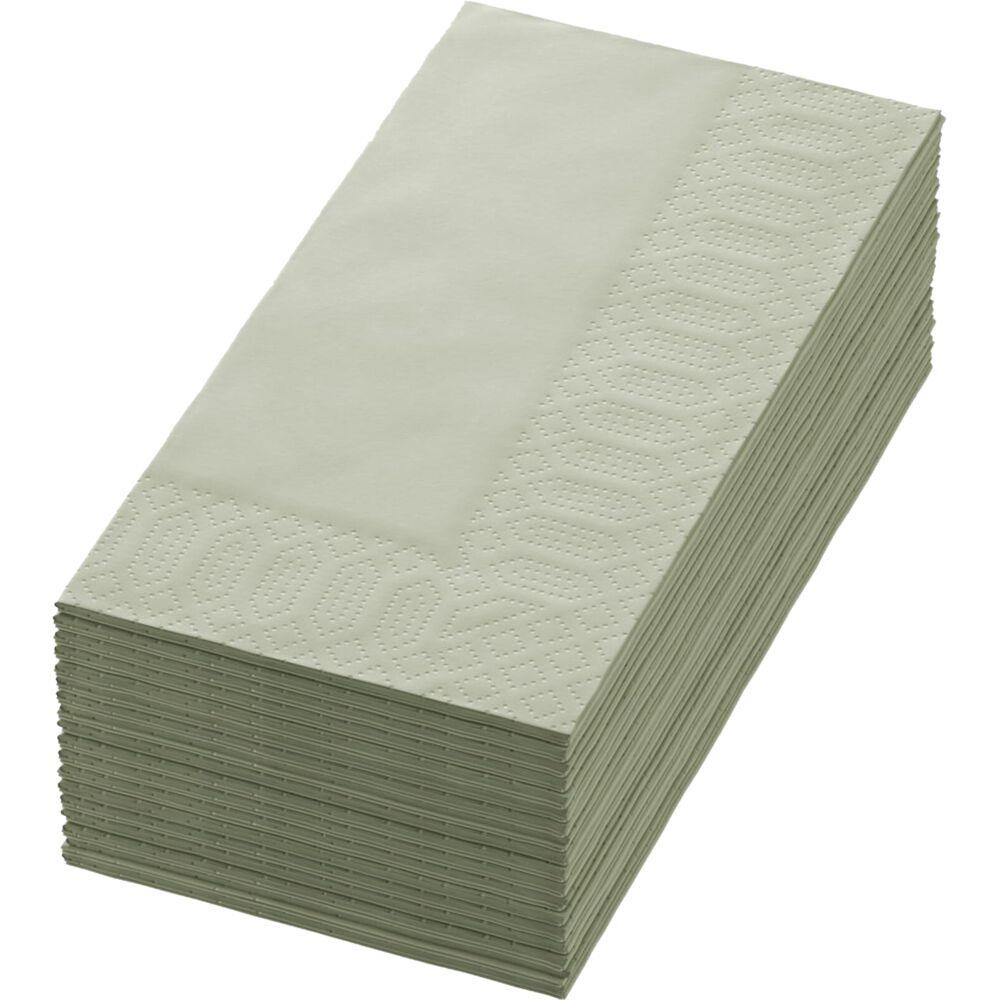 Middagsserviet, Duni, 3-lags, 1/8 fold, 40x40cm, grøn, nyfiber - 1250 stk