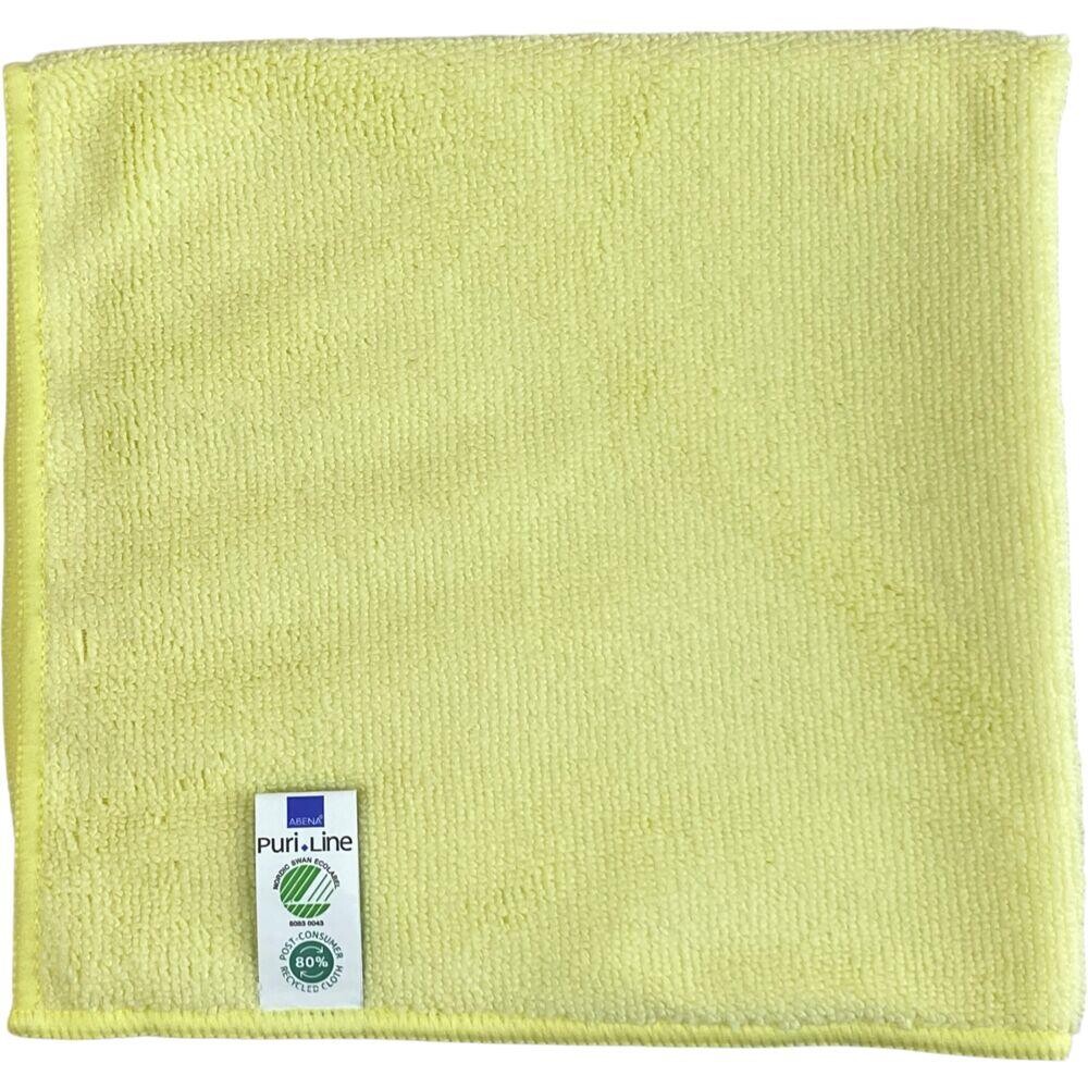 Mikrofiberklude Abena Puri-Line Basic 40x40cm gul - 10 stk