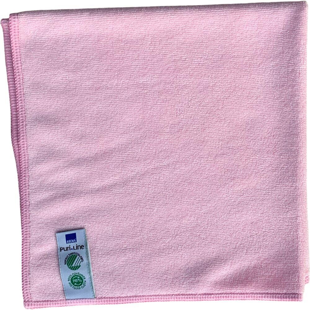 Mikrofiberklude ABENA Puri-Line Soft 40x40cm rød mikrofiber 70% recycle - 10 stk