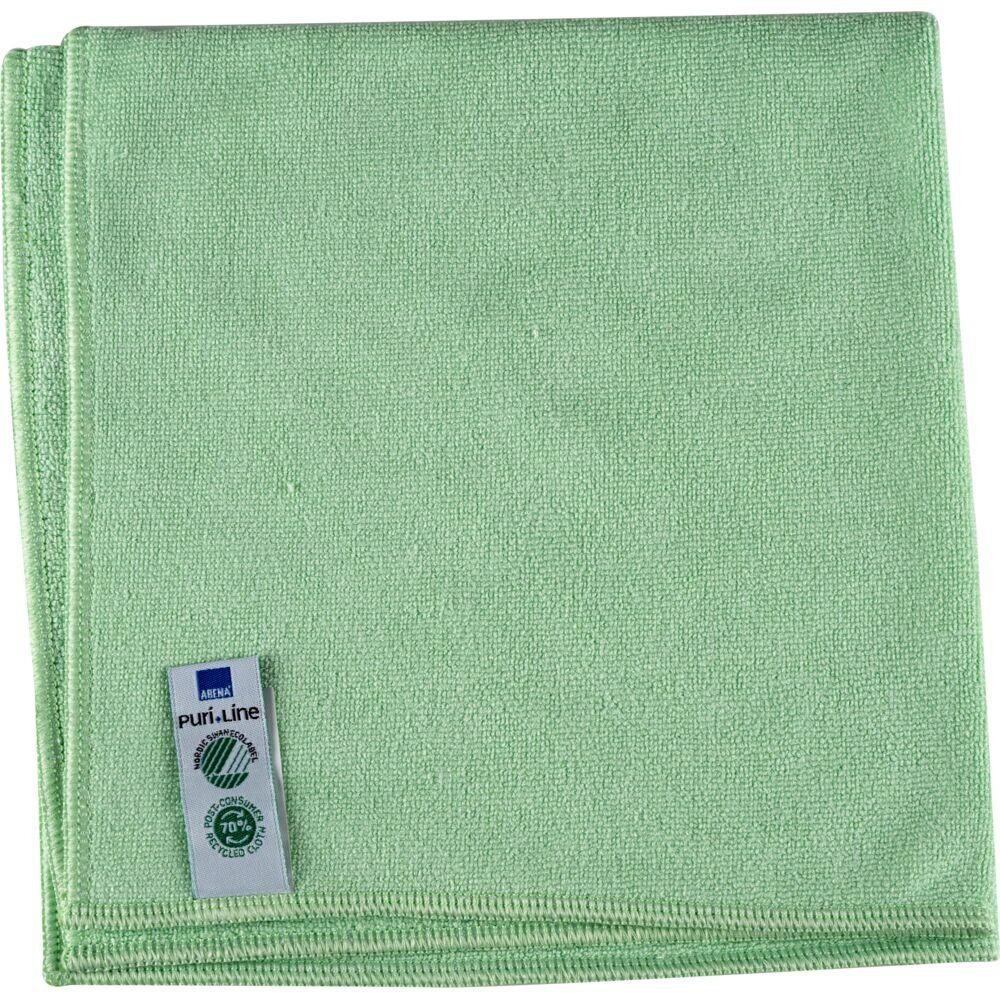 Mikrofiberklude - Abena Puri-Line Soft - Grøn - 40 x 40 cm - 70% genanvendt - 10 stk