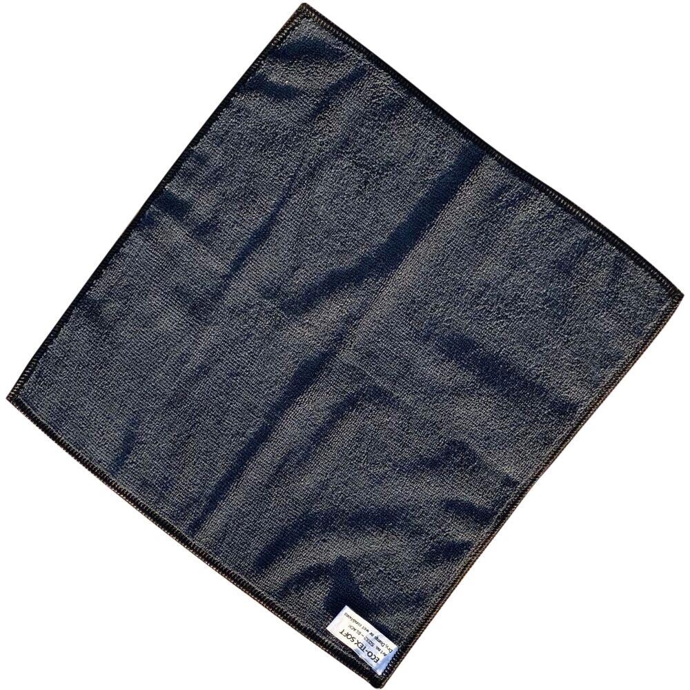 Mikrofiberklude - EcoTex Soft 32x32cm sort - 10 stk