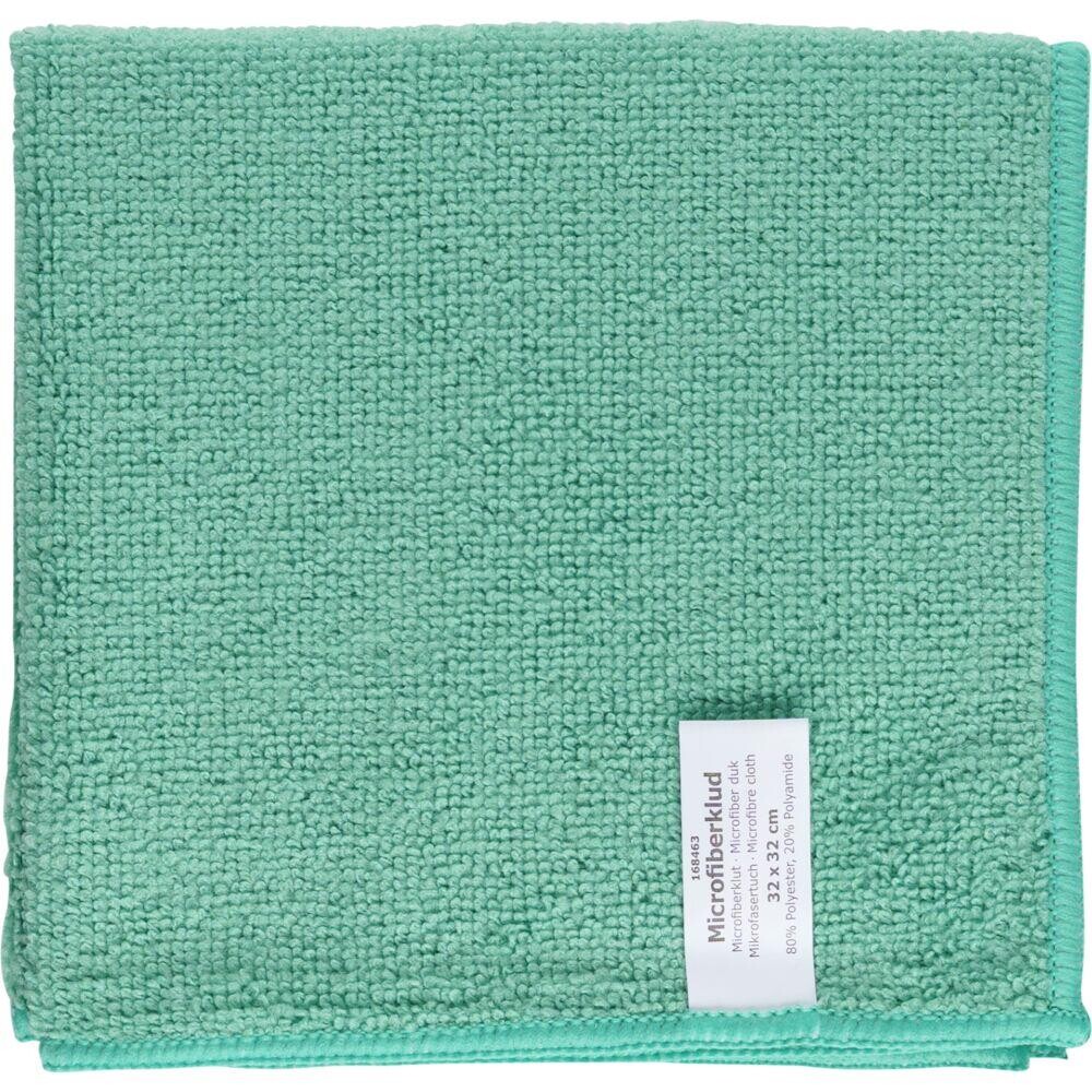 Mikrofiberklude grøn 80% polyester 20% polyamid 32x32 cm - 20 stk