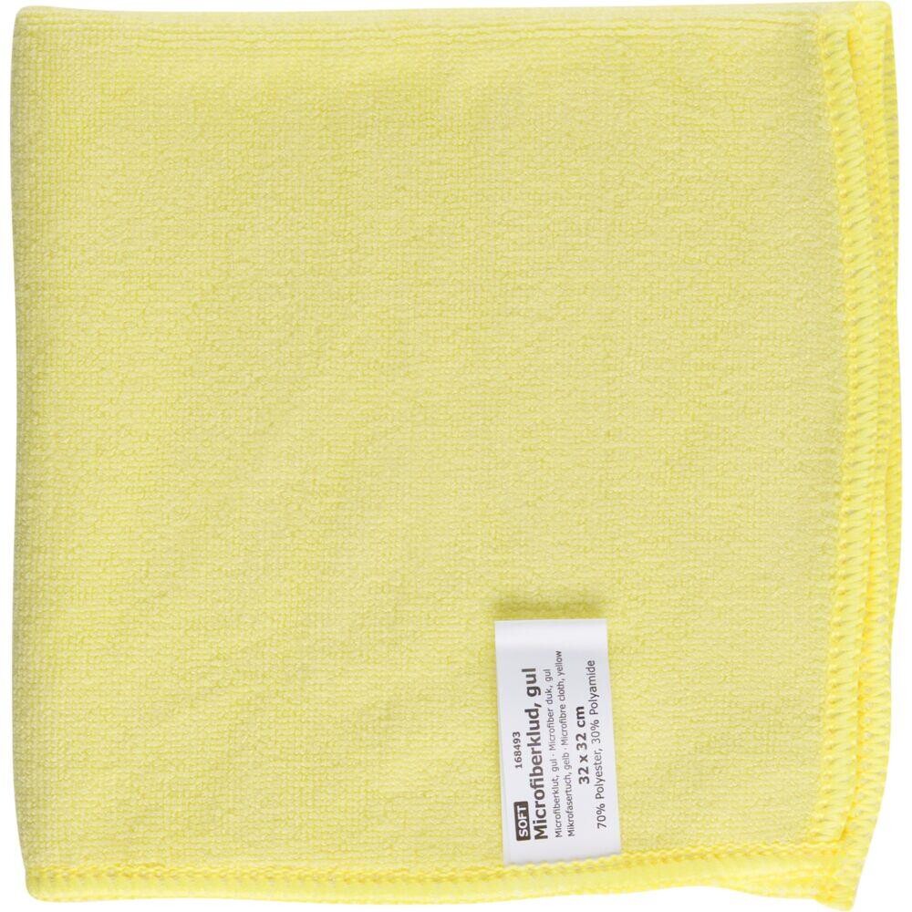 Mikrofiberklude gul 32x32cm soft - 10 stk