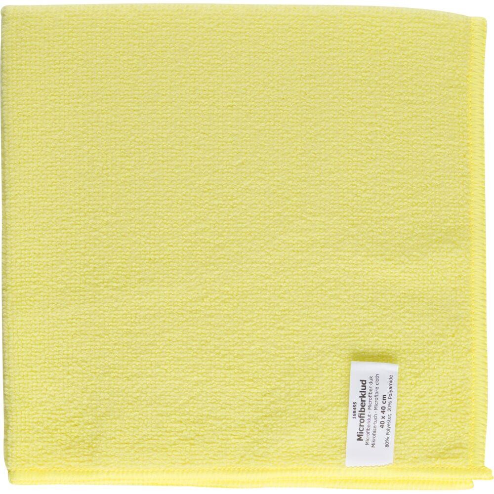 Mikrofiberklude gul 80% polyester 20% polyamid 40x40 cm - 20 stk