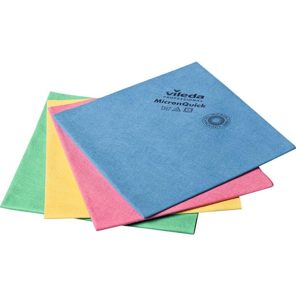 Rengøringsklud – Vileda r-MicronQuick – grøn – mikrofiber 38x40 cm – 5 stk