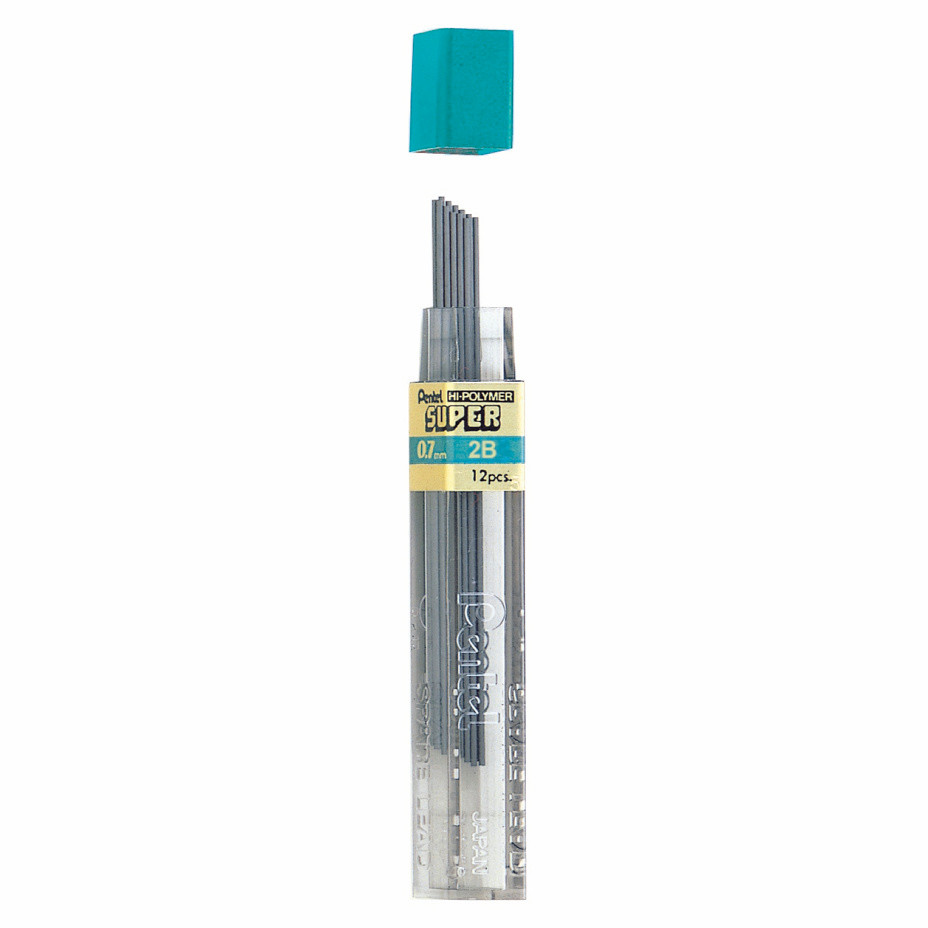 Pentel 50 Stifter 0,7 mm 2B - 12 stk pr tube 2370160 - 12 tuber