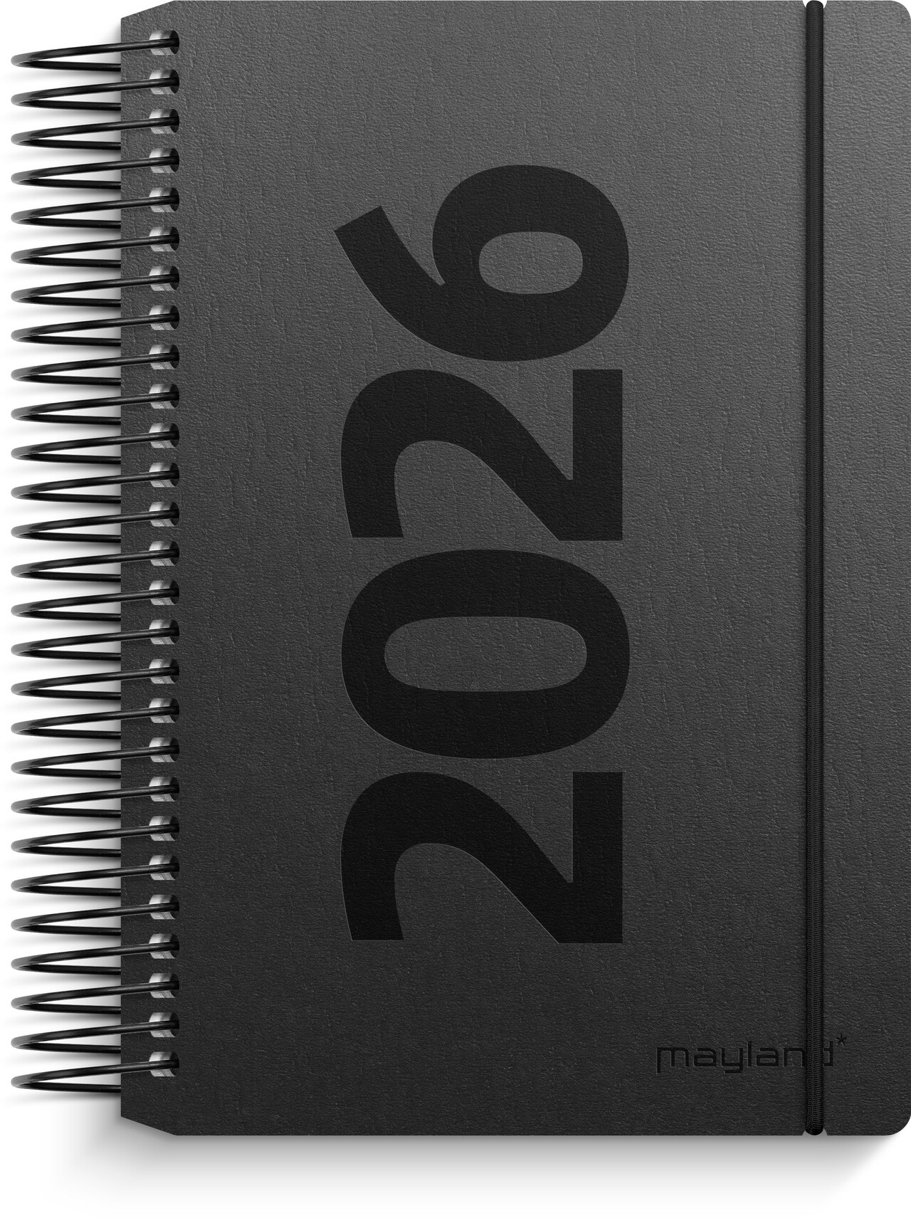 Dagkalender - Mini - Spiral - Matsort - Genbrugskarton - 12,9 x 10,1 x 2,6 cm - 2026 - 26230000