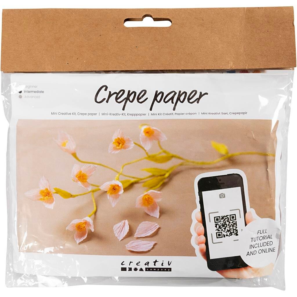 DIY Kit Crepepapir Kirsebærgren Stræk crepe: 180% 105 g