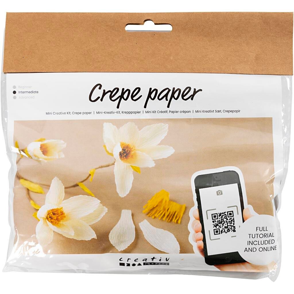 DIY Kit Crepepapir Magnoliagren Stræk crepe: 180% 105 g