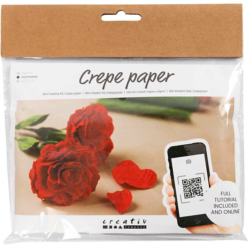 DIY Kit Crepepapir Roser Stræk crepe: 180% 105 g