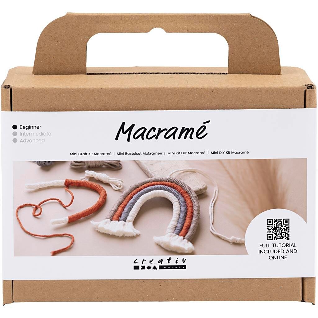 Kreakasse DIY Kit Macramé Regnbue