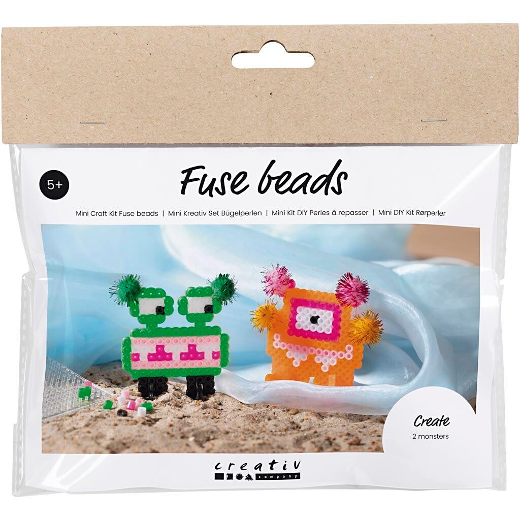 DIY Kit Mini Rørperler Monster ass. farver