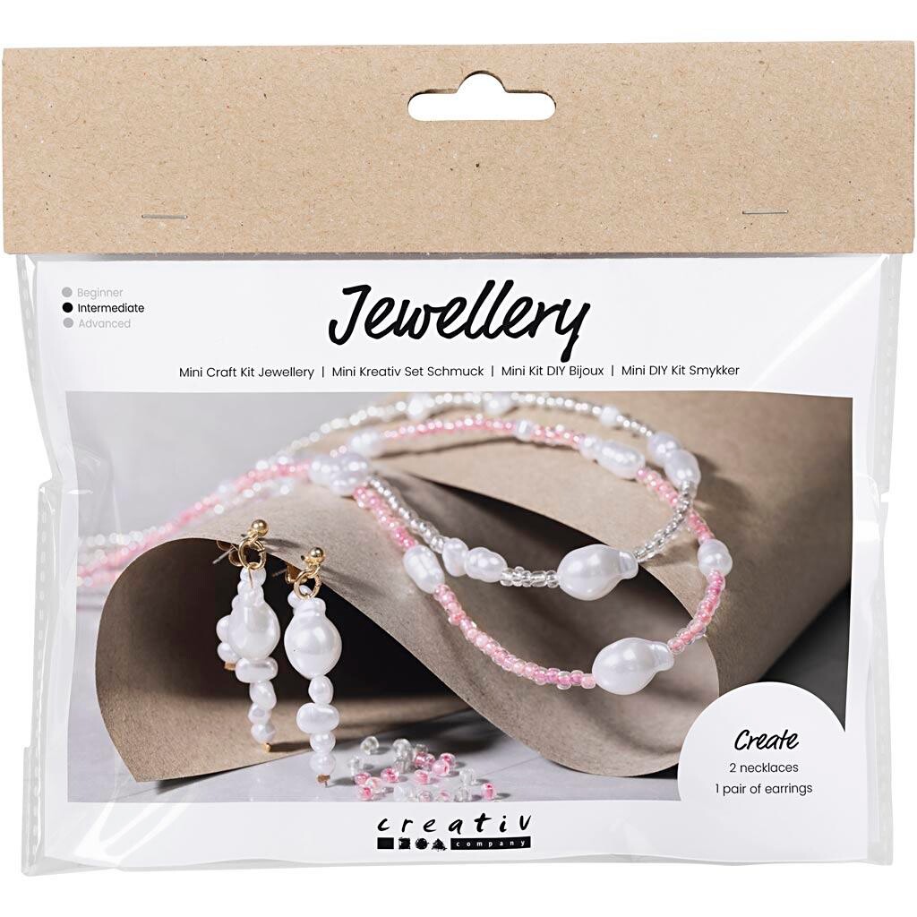 Mini DIY Kit Smykker, Halskæder og øreringe, glans