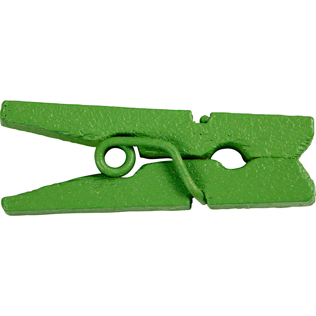Mini klemmer grønne 25x3mm - 36 stk