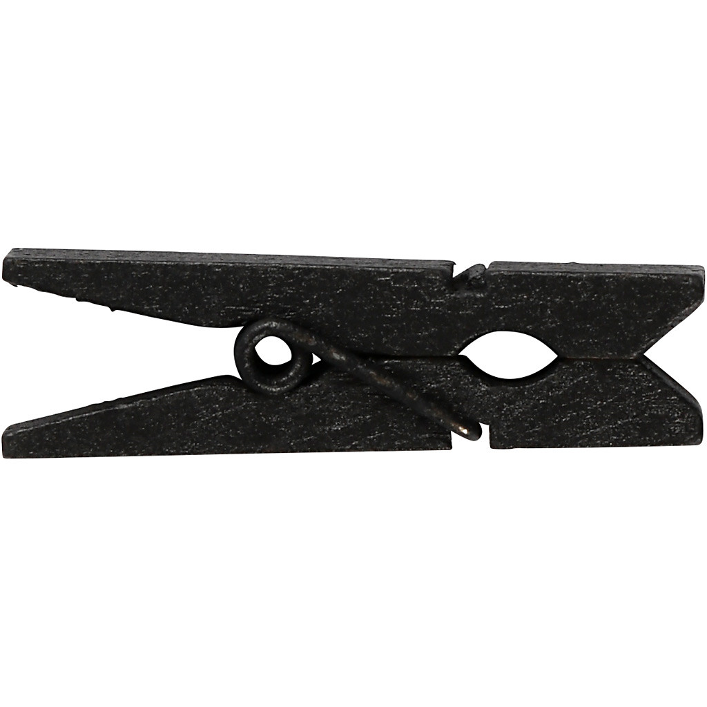 Små træklemmer, str. 35x7 mm, tykkelse 9 mm, sort, 20stk.