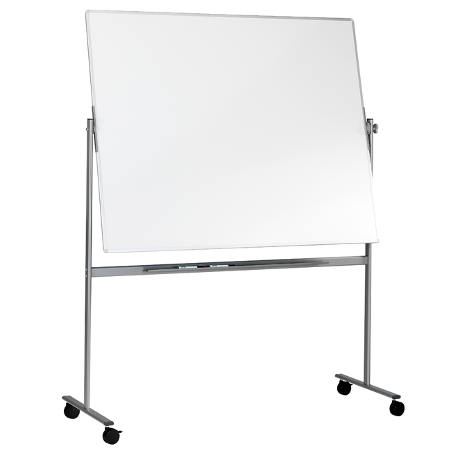 Whiteboard på hjul - Lintex dobbelsidet whiteboard på stativ 200 x 120 cm