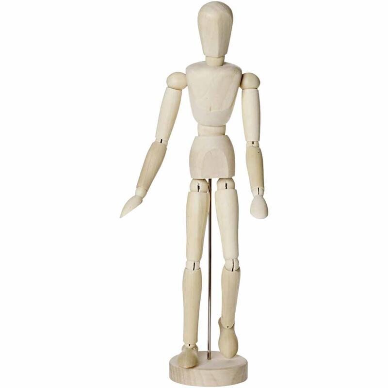 Modeldukke, H: 30 cm, mand, 1stk.