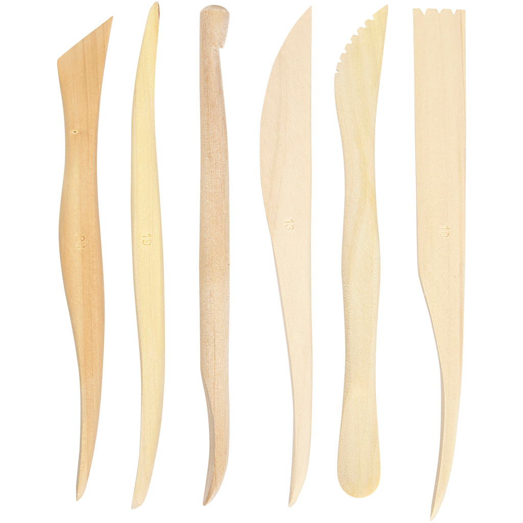 Modellerpinde assorteret længde 15 cm - 6 stk.