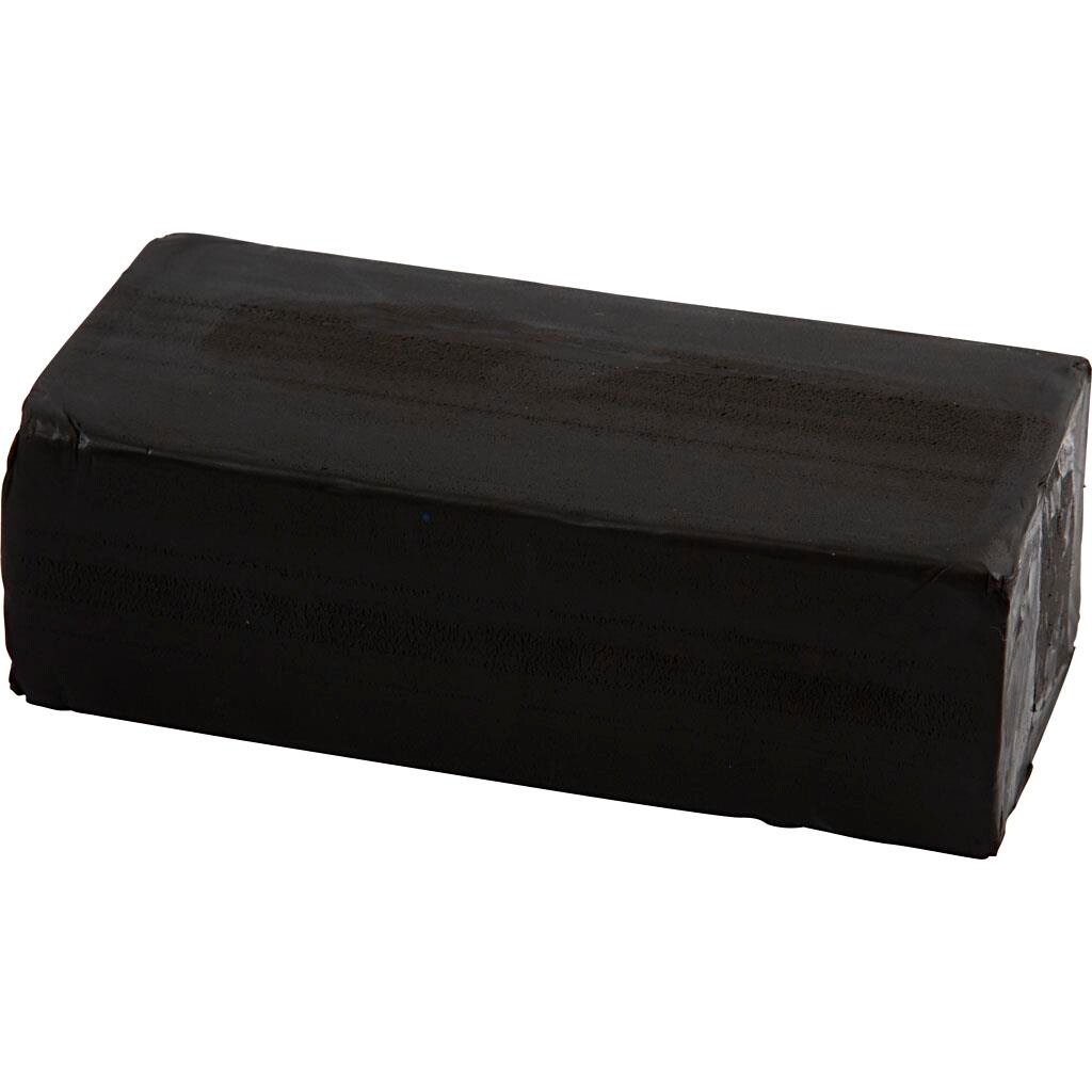 Modellervoks Soft Clay 13 x 6 x 4 cm sort - 500 gram