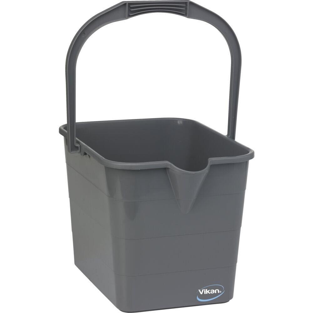 Moppespand, Vikan ErgoClean, 32x29x25cm, 15 l, grå, PP, med hældetud