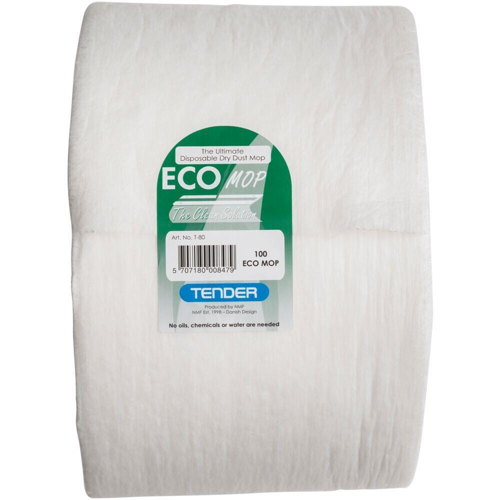 Moprulle, TenTax Eco Mop, hvid, 60 cm, perforeret, 100 stk., engangs - 8 ruller