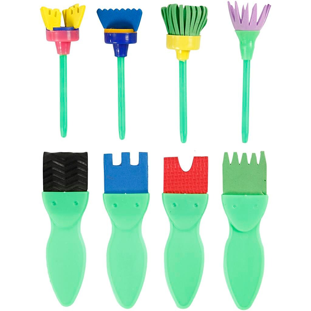Mosgummi pensler, B: 30-45 mm, L: 11-13 cm, 24ass.