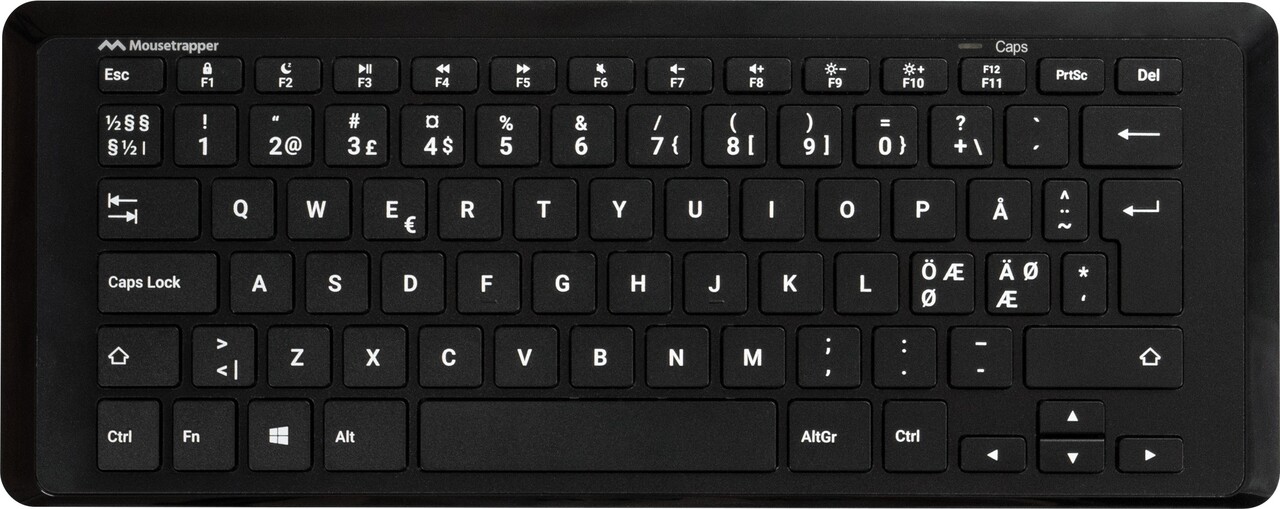Mousetrapper Type Mini Wireless Keyboard, Black