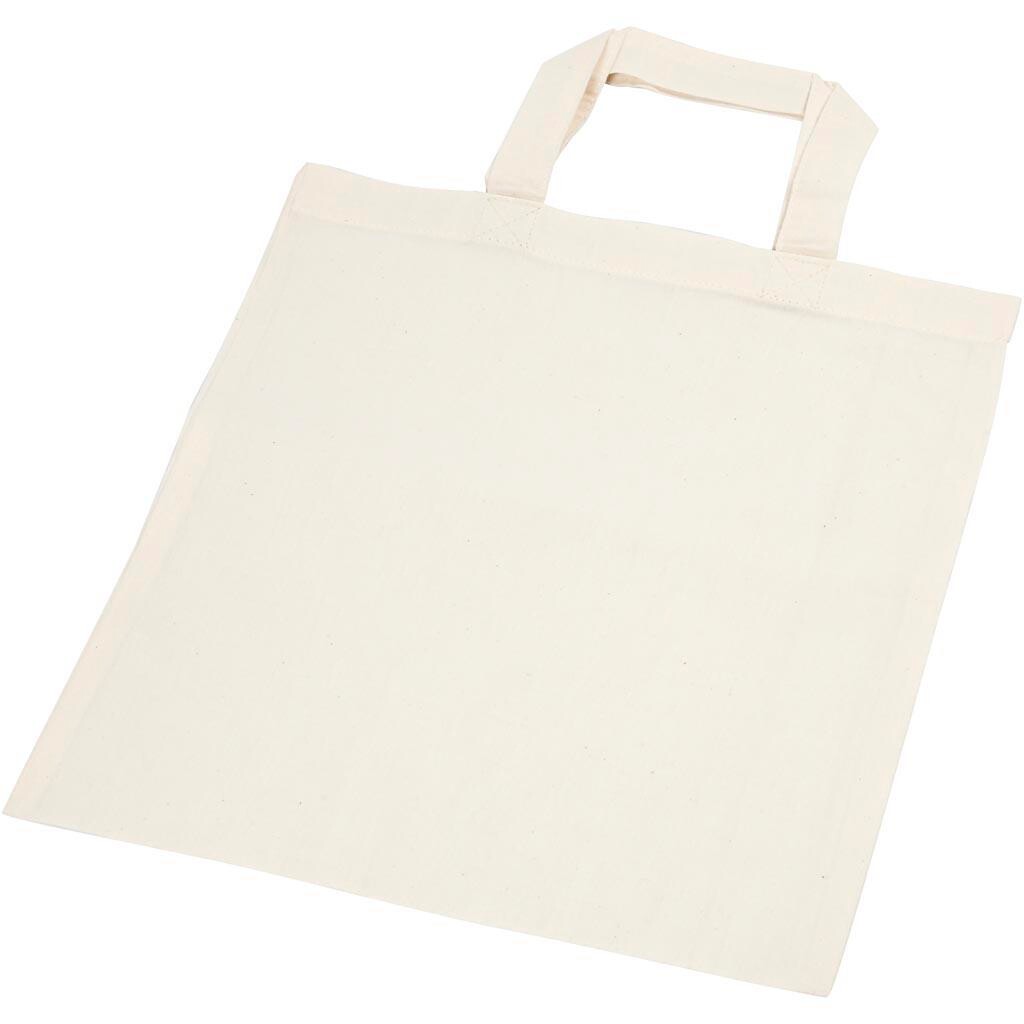 Mulepose med hank 30 x 33 cm - Lys natur farve - 1 stk