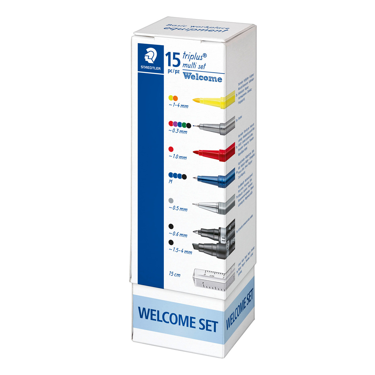 Multisæt Staedtler Triplus Welcome set 15 dele i holder