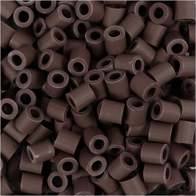 Peler Nabbi Bio Beads, brun, str. 5x5 mm, medium, 3000 stk.