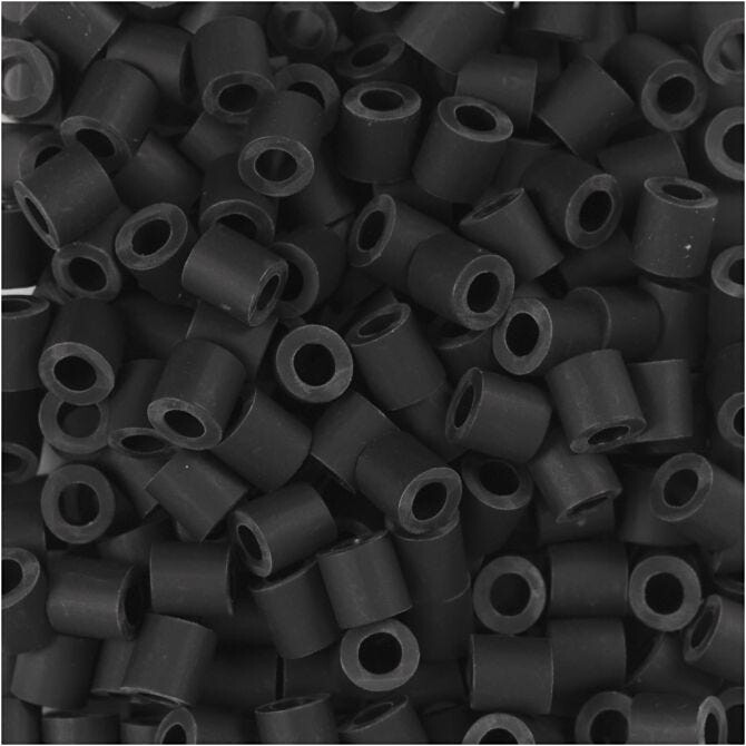 Perler Nabbi Bio Beads, sort, str. 5x5 mm, medium, 3000 stk.