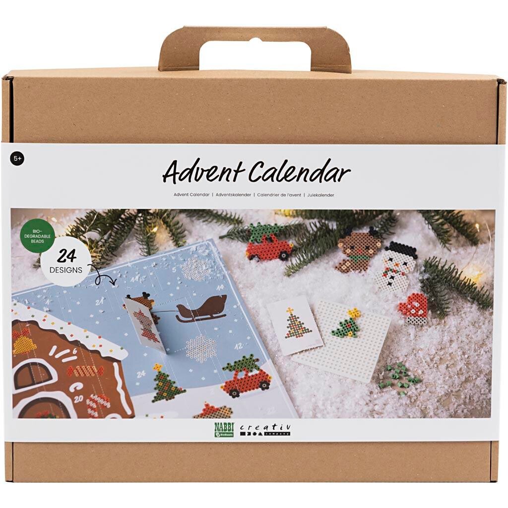 Julekalender - NABBI BioBeads - 24 designs - Karton med print
