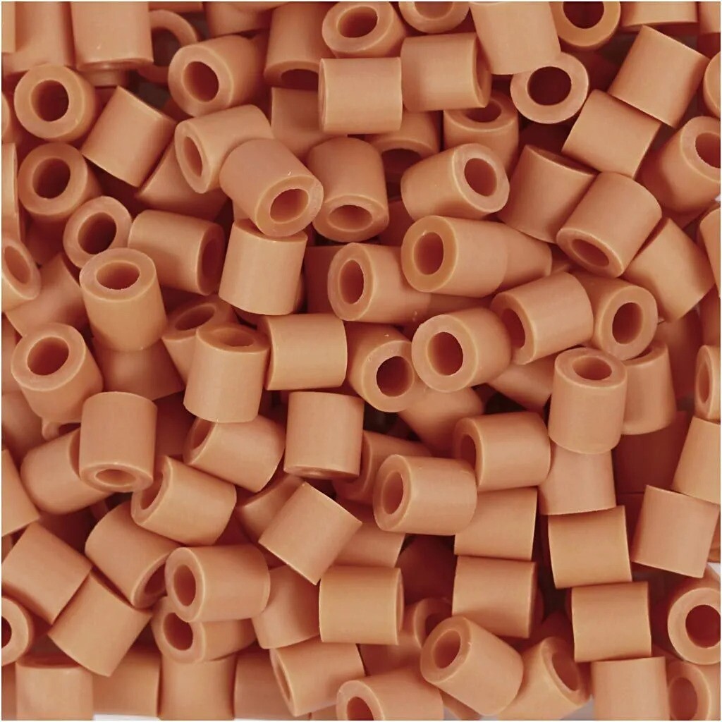 Rørperler NABBI BioBeads str. 5x5 mm, hulstr. 2.5 mm, medium, orange, 1000 stk.
