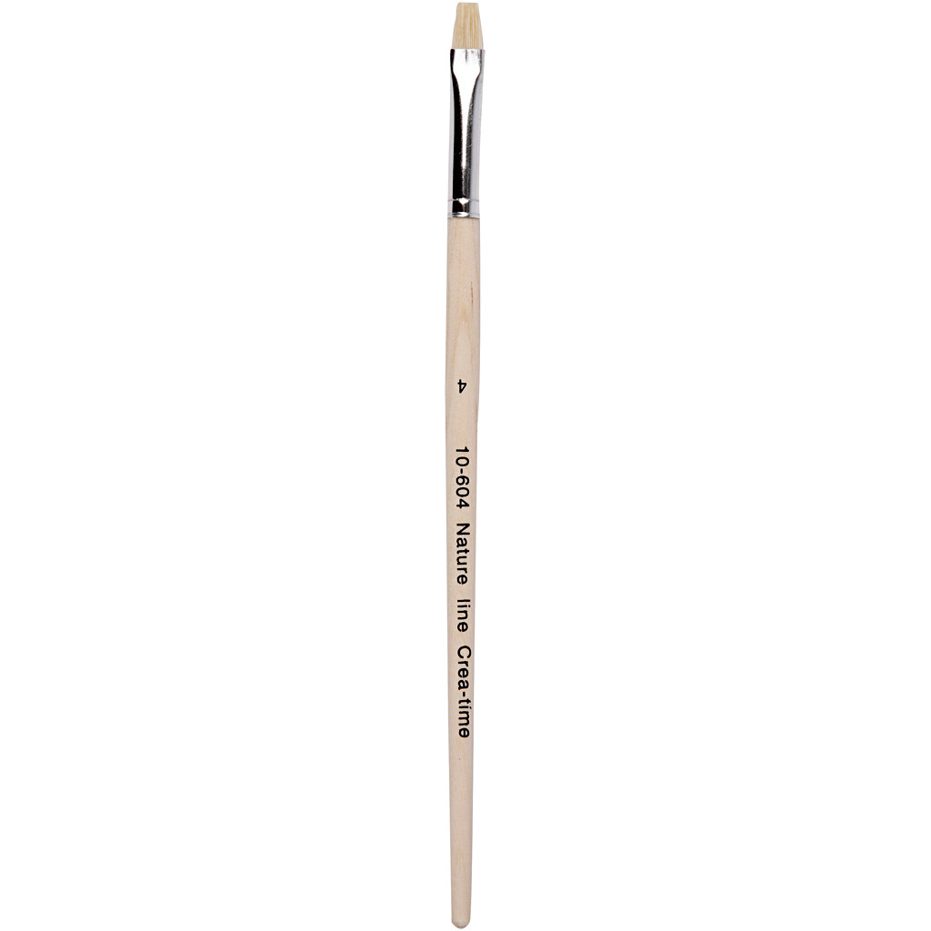 Nature Line Pensler, nr. 4 , B: 7 mm, kort skaft, 12stk.