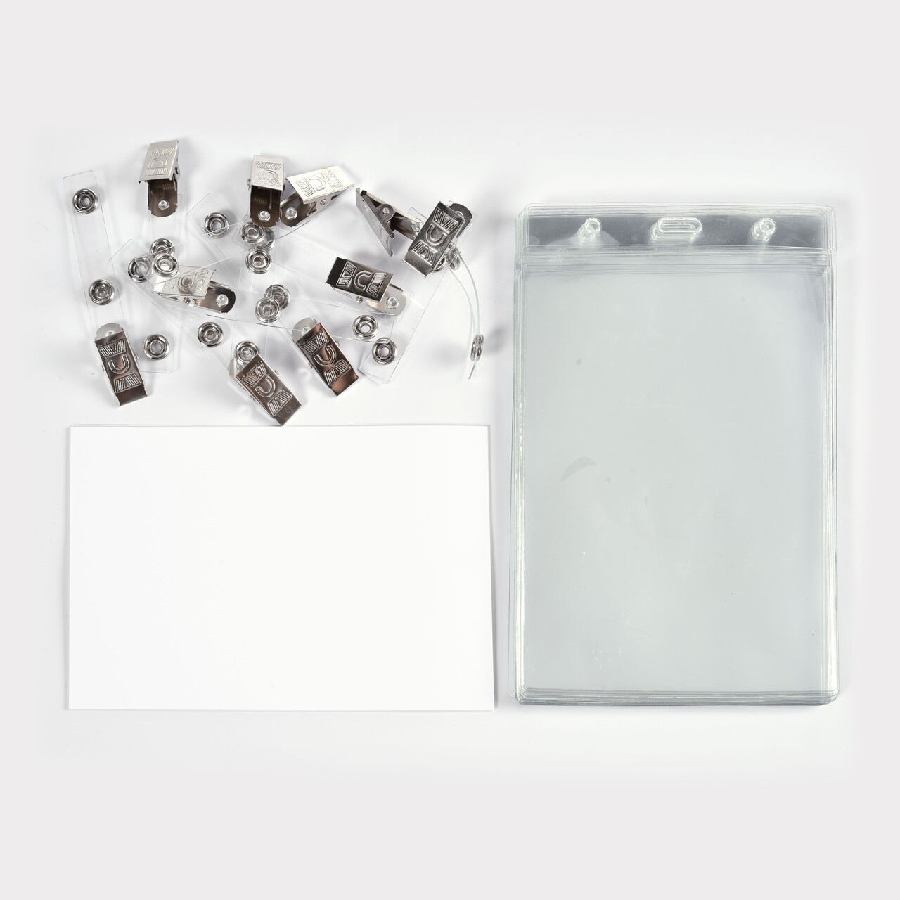 Navneskilte - til adgangskort 100 x 150 mm blød plast stående format - 10 stk