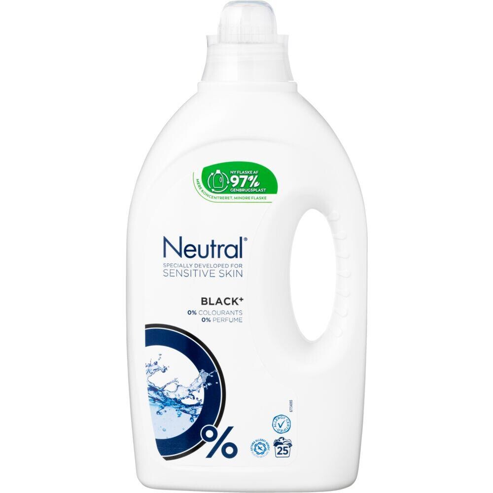 Vaskemiddel - Neutral Flydende Sort - 1250 ml - 6 stk