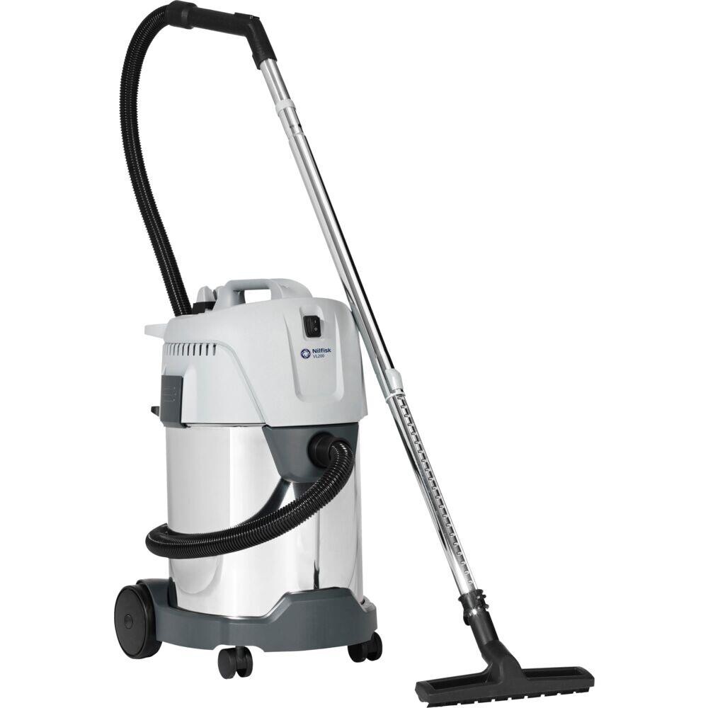 Nilfisk vådstøvsuger VL200 30 PC Inox, 220-240V, 390x400x640mm, lysegrå 1-rums, 30 l